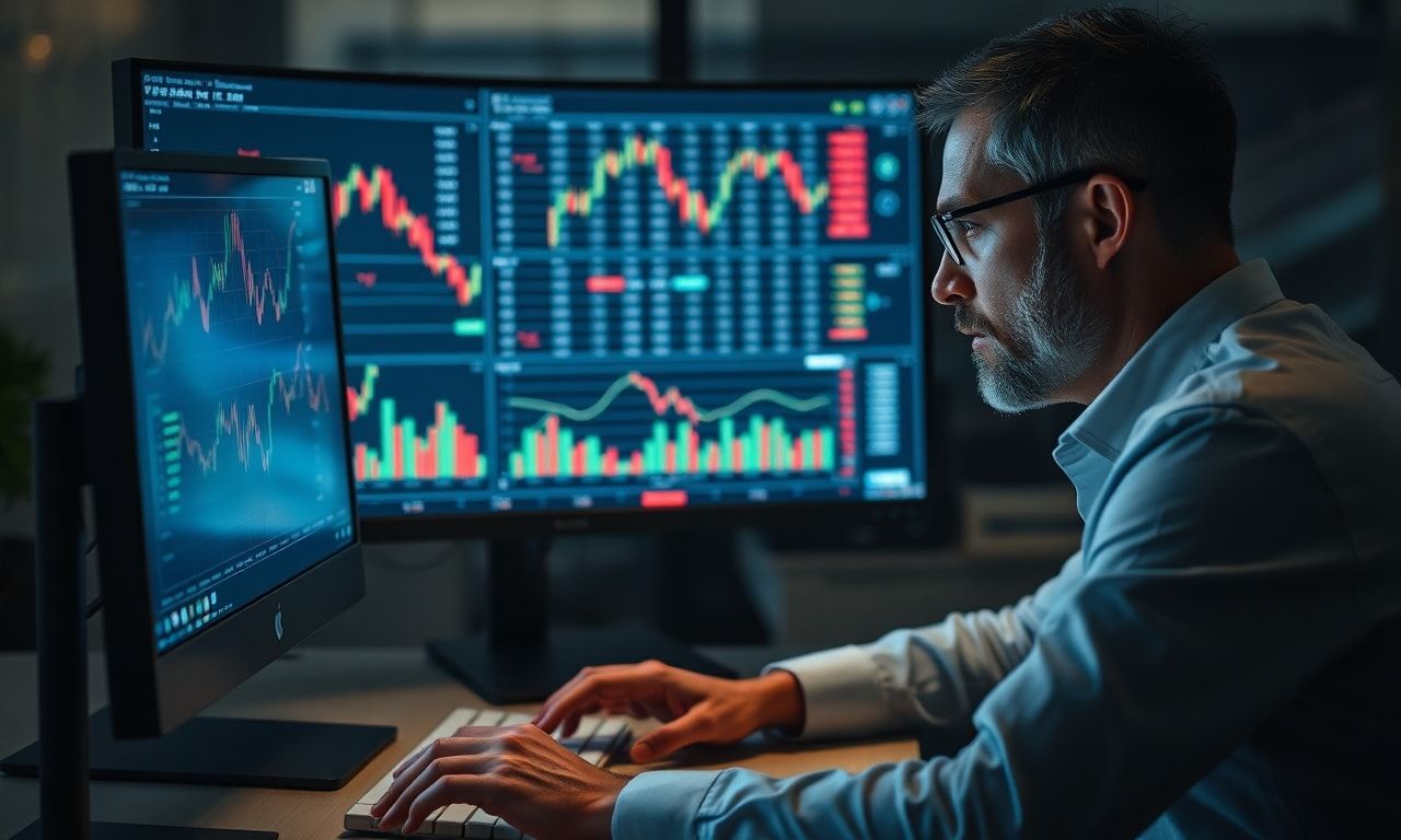 週末の相場変動に不安を感じるトレーダーのイメージ