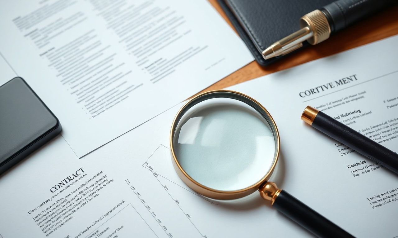 契約書類と法的な知識をイメージ