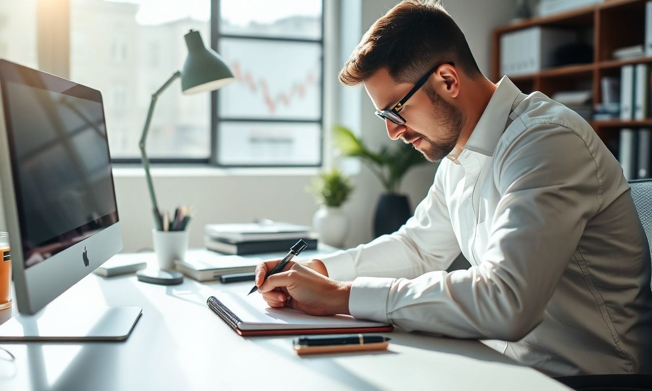 冷静に戦略を練るトレーダーのイメージ