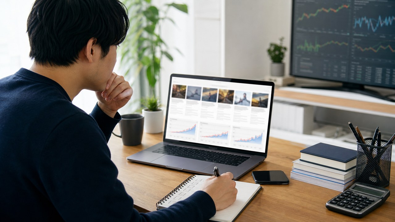 FX自動売買ブログの見極め方を確認するアイキャッチ