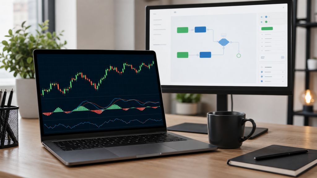 MACD EAをノーコードで作成する画面イメージ