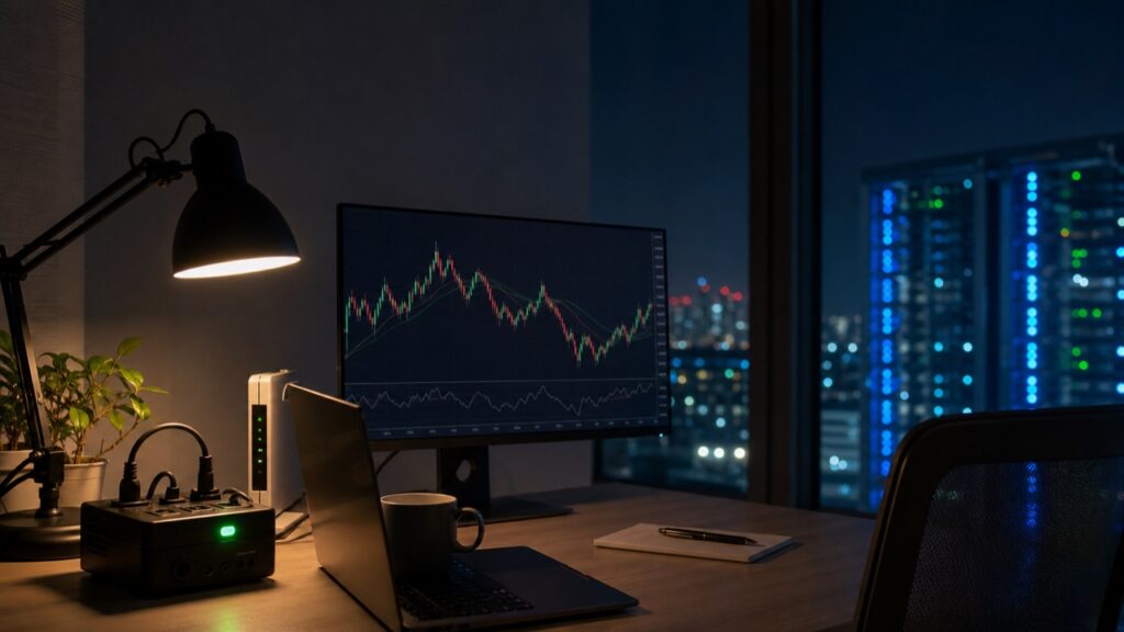 FX自動売買でパソコンをつけっぱなしにせずVPS運用を検討するデスク