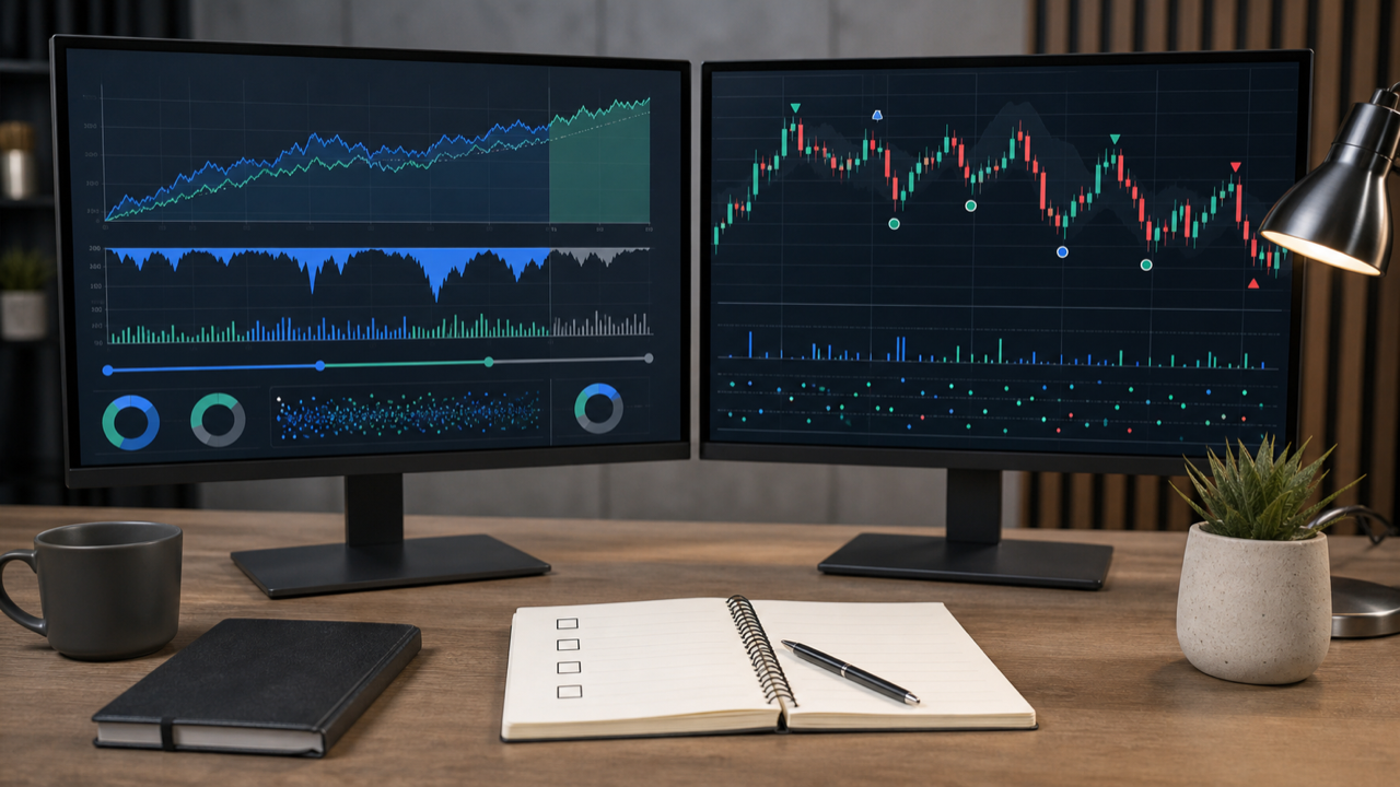 FX自動売買ロジックのバックテストとフォワードテストを確認する画面イメージ
