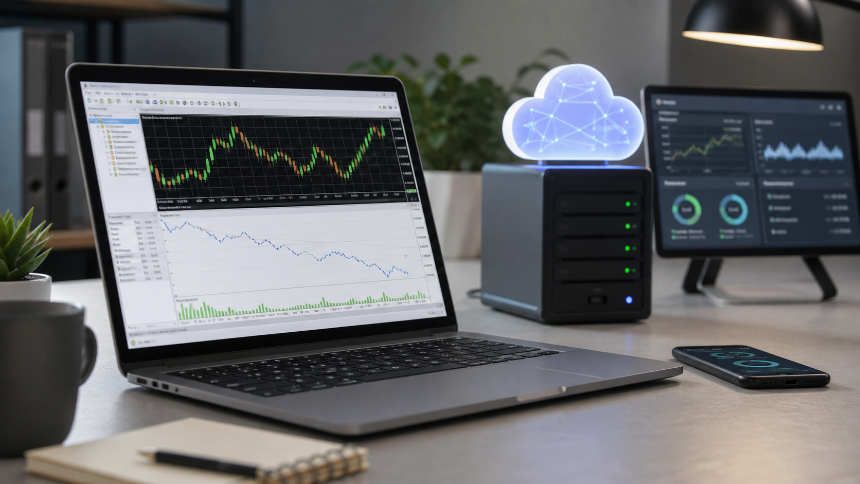 VPSでMT4を稼働しバックテスト結果を確認するイメージ