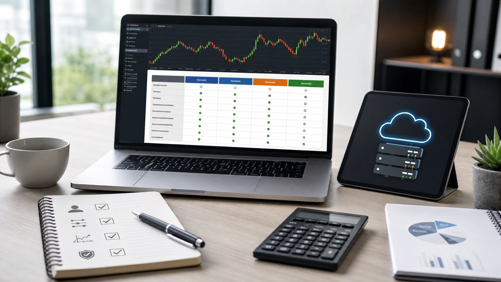 XMTradingのEA向け口座タイプとVPSを比較するイメージ