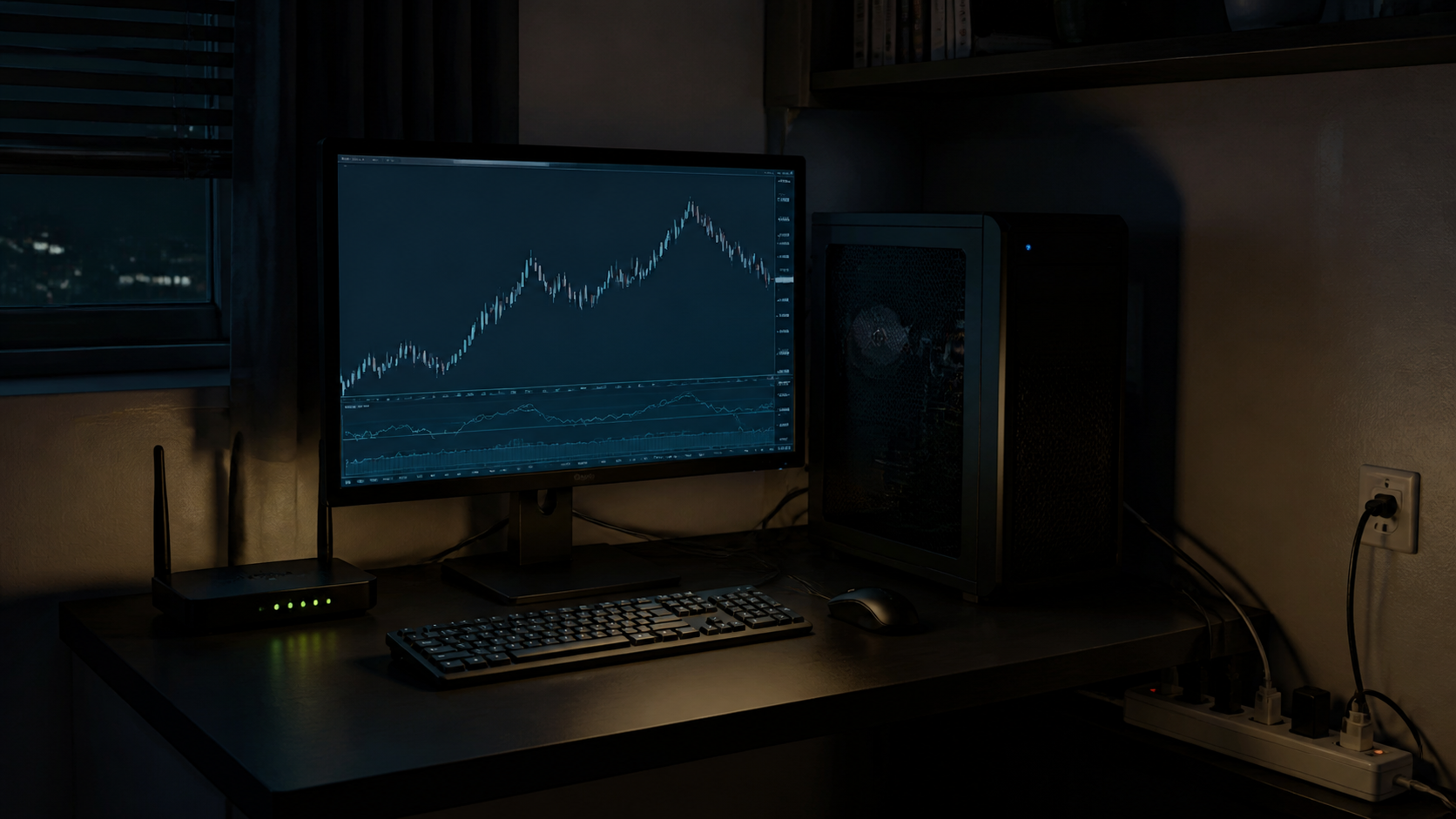 FX自動売買のEAを夜間も動かすためつけっぱなしにした自宅PCとルーター