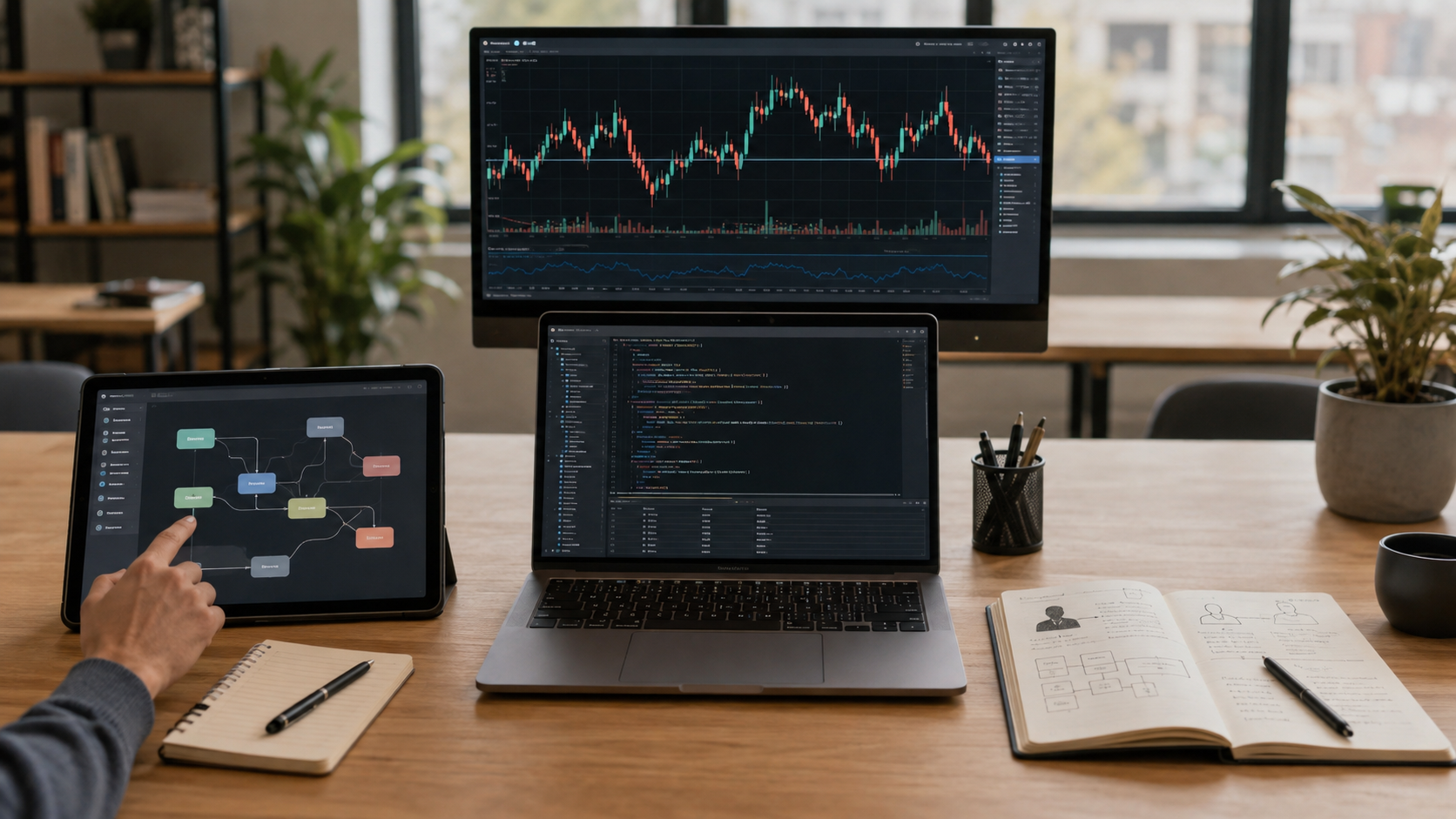 ノーコード・MQLプログラミング・外注によるFX EA作成方法を比較する作業環境