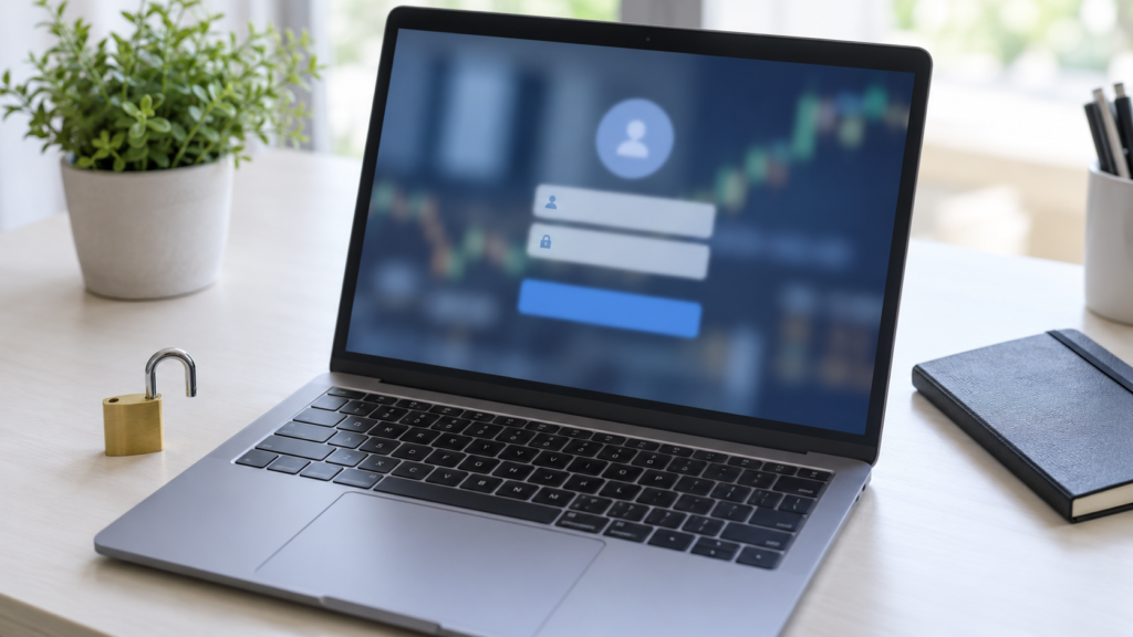 MT4のパスワードを忘れたときの復旧とFX自動売買の再開確認を説明する生成イメージ